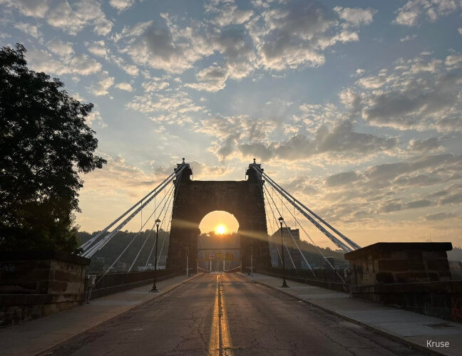 Wheeling WV Suspension bridge