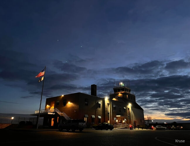 Ohio County Airport at night