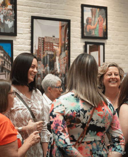 Business ladies networking and smiling